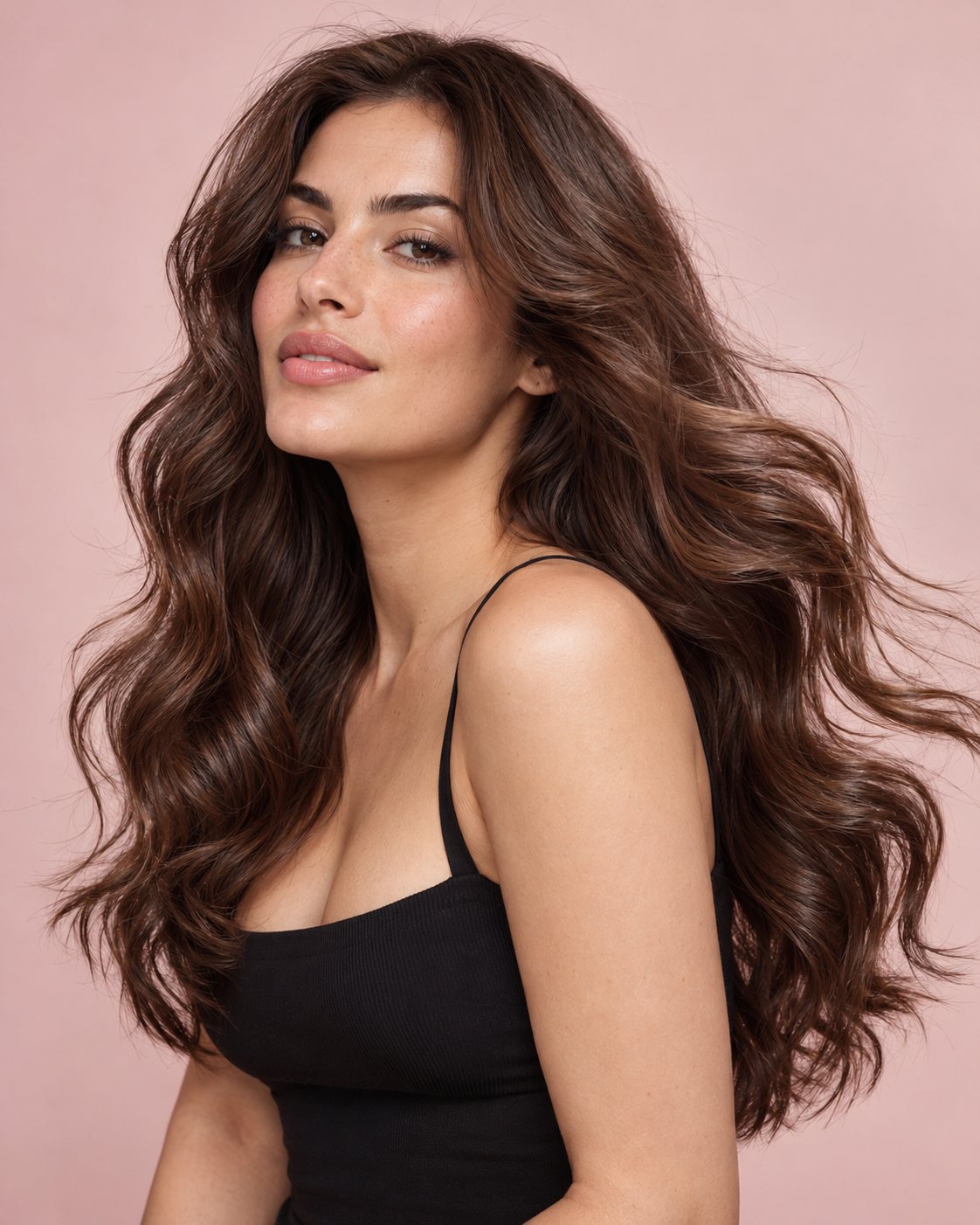 Long wavy hair